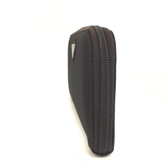 PRADA Logo Plate Nylon Zip Around Long Wallet/1F8562 - Picture 3 of 8